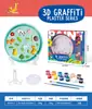 Disco de Pintura de Yeso para Niños Simulación DIY con Diseño de Triceratops, Juguete Creativo de Graffiti para Niños y Niñas