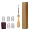 Cuchillo para tallar pan de acero inoxidable con mango de madera, Cortador de pan curvo estilo europeo, Cuchillo para pan bagueta, Herramienta para hornear
