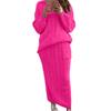 AliExpress outono e inverno novas roupas femininas Amazon wish moda europeia e americana conjunto de saia e suéter de ponto torcido em estoque