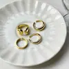 Anillo Básico Liso de Plata de Ley S925 para Mujer, Apertura Ajustable, Nicho de Alta Gama, Lujo Accesible, Elegante, Versátil al por Mayor