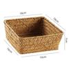 Caja de Almacenamiento de Escritorio Tejida con Pasto Marino, Cesta Organizadora para Artículos de Tocador y Productos para el Cuidado de la Piel, Cesta para Almacenar Control Remoto y Llaves de Mesa de Café