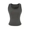 Atacado de Roupas Femininas Transfronteiriças Verão Novo Colete de Ombro Largo Feminino Estilo Europeu e Americano Decote U Grande Simples Casual Versátil Top