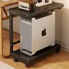 Soporte móvil con ruedas para caja de computadora de escritorio, base de refrigeración, soporte con bandeja de almacenamiento a prueba de humedad para uso en oficina debajo del escritorio