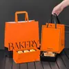Caja de Pastel Vasco de Moda, Caja de Empaque para Pastel de Queso Soufflé, Caja Estampada para Llevar Pastel Chiffon Venta al por Mayor