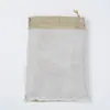 Saco de Arroz de Linho Bolso de Pacote de Linho Saco de Grãos com Cordão Saco Pequeno de Pano de Linho Saco de Armazenamento Saco de Embalagem para Presente com Cordão em estoque