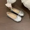 Sapatos Femininos Outono 2026 Novo Estilo Planos Baixos Franceses Solado Macio Leves Mary Jane Sapatilhas com Laço