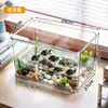 Acuario Altamente Transparente, Nuevo Tanque Mediano para Peces Dorados, Tanque Ecológico de Paisajismo para Cría de Tortugas en Escritorio de Oficina en Casa Acuario
