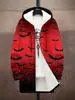 Cortavientos con Forro de Polar y Capucha, Estilo Gótico Moderno y Genial, Artículo Llamativo para Otoño e Invierno, Imprescindible para Jugadores con Estilo