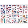Adesivos de Tatuagem Bandeira Americana Nova Transfronteiriça da Amazon, Decoração de Festa de Dia da Independência de Alta Qualidade, Adesivos Temporários para o Rosto