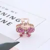 Nuevo coreano color pedrería pequeño clip de agarre aleación horquilla de mariposa niña clip para flequillo pinza para el cabello horquilla al por mayor
