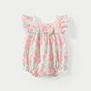 Ropa de Bebé Verano Recién Nacido Clase A Manga Acampanada Romper Delgado Bebé Niña Mono de Princesa Body 100% Algodón