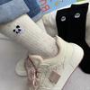 Calcetines de panda bordados para mujer estilo coreano media pantorrilla ins modernos calcetines de media pantorrilla de pareja de dibujos animados con patrón lindo japonés para chica JK