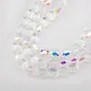 Cuentas de Cristal de Vidrio Iridiscente 8*9mm, Cuentas Ovaladas para Joyería DIY, Pulsera, Collar, Accesorios de Joyería
