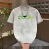 2026 Verão Nova Manga Curta Masculina Tendência Versátil Criativa Estampa de Mapa Manga Meia Moda High-End Confortável Camiseta