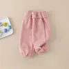 Calça Infantil Feminina com Forro de Fleece Outono e Inverno Calça Quente para Bebê Menina Calça de Moletom Macacão Fleece Longo Tendência Dropshipping