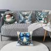 Decoración Navideña Estilo Ins Atmósfera Festiva Regalo Funda de Almohada con Estampado de Papá Noel Funda de Almohada para Coche Hogar
