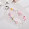 Pulseira de Celular Anti-Perda Estilo Pulseira com Pingente de Estrela de Dopamina Fresca Decoração Artesanal com Contas Pingente de Bolsa Corrente de Celular para Mulheres