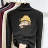 Camisa Base De Rong Infantil 2025 Nova Outono e Inverno Top Estiloso com Babados para Crianças Maiores Primavera e Outono Manga Longa