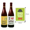 Decoración para Fiesta del Día del Padre Nueva Pegatinas para Botella de Vino Suministros para Festival del Día del Padre Pegatinas para Botella de Bebida Papá