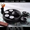 Juego de Té Kung Fu de Arcilla Púrpura con Tetera, Tazas de Té, Bandeja de Té, Juego de Té de Cerámica, Cuenco Redondo para Lavar el Té, Almacenamiento de Agua, Jia Shi Hua