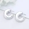 Pendientes de C-shape de Moda con Sentido de Diseño de Nicho para Mujer, Pendientes de Botón Versátiles y Modernos, Pendientes de Botón Geométricos, Joyería de Oreja Exquisita y Elegante para Mujer