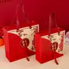 Caixa de Doces para Casamento Novo Estilo, Caixa de Presente Estilo Gaveta, Caixa de Presente Portátil para "Minha Família Tem Boas Notícias," Caixa de Lembrancinha de Aniversário, Festiva