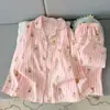 Pijama de Algodón Nube para Mujer de Primavera y Otoño, Conjunto de Manga Larga, Rayas de Dibujos Animados Lindos, Suelto Dulce Ropa de Casa, Estilo Nuevo