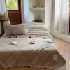 Conjunto de Três Peças de Cobertor de Cama com Bordado de Algodão Retrô, Pode Ser Usado como Colcha ou Cobertor, Lençol de Cama Tatami de Alta Qualidade, Adequado para Todas as Estações, Pode Ser Usado como Cobertor de Kang