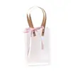 Bolsa Tote Transparente de PP Sacola de Presente Doce de Casamento Sacola de Presente para Madrinha Sacola para Embalagem de Presente de Aniversário Sacola de Presente de Casamento