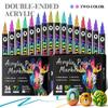 Los 240 Marcadores Acrílicos de Doble Punta y Doble Color Más Vendidos de Amazon Bolígrafos de Dibujo Suaves para Niños Set de Papelería Bolígrafos para Graffiti