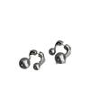 Aretes colgantes delanteros y traseros de perla gris plateada de alta calidad, aretes de nicho para primavera y verano para mujer, populares para el día a día, nuevos 2024