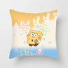Bob Esponja Pie estrella caricatura lindo almohada regalo para niña dormitorio soporte lumbar almohada de respaldo felpa