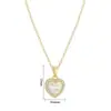 Collar de Cobre Arvaleff Diamante Grande Corazón de Amor Lujo Ligero Moda Cadena para Clavícula Oro de 18 Quilates Circonita con Diamante Venta al por mayor Transfronteriza