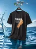 Comércio Exterior Malha Solta Respirável Tamanho Grande Manga Curta Esportiva Secagem Rápida Gola Redonda Camiseta Marca Tendência Seda de Gelo Camiseta Masculina Verão Atacado