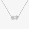 Collar de Hebilla de Herradura de Gama Alta de Tamaño Mediano, Pulsera Fred Mini, Pulsera Completa de Diamantes, Platino, Oro Rosa, Diamantes