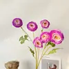 Flor artificial de loto rocío de 6 cabezas loto rocío de mil capas arreglo floral de boda decoración exhibición del hogar accesorios para sesión de fotos de ropa suave venta al por mayor