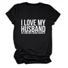 AMO A MI ESPOSO PERO Amazon wish sitio independiente playera casual simple de mujer cuello redondo manga corta