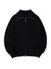 Ropa Vintage Yidao Otoño 2026 Nuevo Retro Japonés Color Sólido Canalé Vertical Holgado Cuello Grande Mangas Raglán Sudadera Abrigo