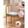 Silla de Comedor para Uso Doméstico, Estilo Nórdico con Respaldo, Taburete para Escritorio, Dormitorio Minimalista Moderno, Silla de Cuerno de Imitación de Madera Maciza y Arte de Hierro de Lujo Ligero para Mujeres