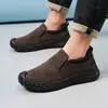 Sapatos Masculinos, Novo Estilo de Primavera, Sapatos de Uma Sola Respiráveis e Confortáveis, Sapatos de Pai Antiderrapantes e Resistentes ao Desgaste, Sapatos Casuais Slip-On Modernos e Versáteis