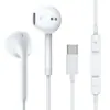 Auriculares con cable tipo C semi-in-ear, para escuchar música, llamadas controladas por línea, adecuados para teléfonos Android