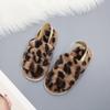 Pantuflas esponjosas para niños de suela plana con banda elástica, pantuflas de piso de punta abierta para padres e hijos, pantuflas de algodón de felpa transfronterizas de Amazon