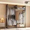 Guarda-roupa com Estrutura de Aço, Fácil de Montar, Guarda-roupa de Tecido para Uso Doméstico no Quarto, Resistente e Durável, Armário de Armazenamento para Apartamentos Pequenos