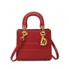 Bolso de Hombro Nuevo Estilo Europeo y Americano con Letras, Bolso Cruzado de Moda y Versátil, Bolso Grande con Relieve Lady Diana para Mujer