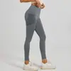 Pantalones de yoga de cintura alta para levantar glúteos para mujer, pantalones de fitness elásticos ajustados, pantalones deportivos adelgazantes con bolsillos para uso en exteriores