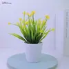 Atacado vaso pequeno cônico pêssego laranja plástico planta aquática arranjo de flores flor artificial flor de seda flor borboleta conjunto de Camélia