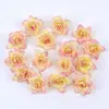 Cabezas de Flores de Rosa Pequeñas Simuladas Puntiagudas para Decoración de Cajas de Regalo de Dulces de Boda DIY, Pared de Flores de Rosa de Seda Artificial para Decoración de Bodas