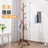 Perchero de Madera Maciza para Piso Perchero de Ropa para Dormitorio Perchero Vertical para Ropa para el Hogar Perchero para Bolsos de Interior de Oficina Otoño/Invierno