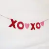 Banner de Corazón de Amor Xo para el Día de San Valentín, Bandera Decorativa de Cadena en Forma de Corazón Roja en Inglés, Decoración Romántica para Fiesta de Boda y Confesión