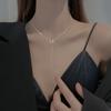 Collar Geométrico de una Palabra para Mujer Nuevo 2025 Diseño Nicho de Alta Gama Lujo Ligero Colgante Versátil Clavícula Venta al por Mayor